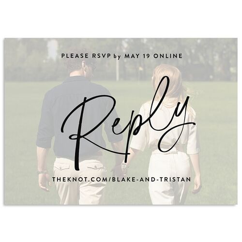 Vellum Illusion Photo Wedding Response Cards Charcoal Signature Standard