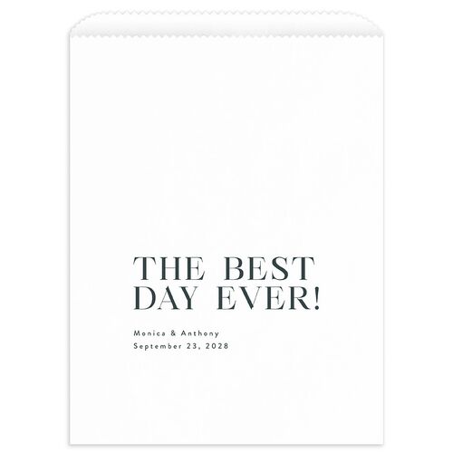 Simple Editorial Photo Favor Bags Wave White Wax-Lined Food Safe Paper