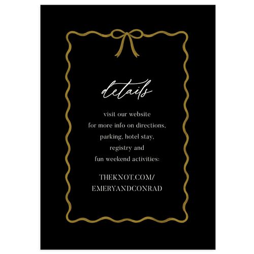 Festive Garland Wedding Event Detail Cards Midnight Signature Standard
