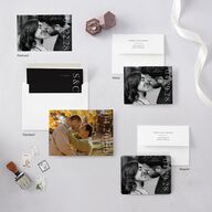 Timeless Elegance Save The Date Cards Midnight Signature smooth Blank No Standard