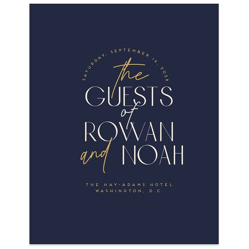 Headline Guest Books Navy