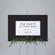 Blooming Botanical Standard Direction Sign Large Midnight Standard Indoor Foam Core L Direction