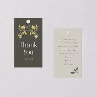 Rustic Nouveau Favor Gift Tags Gold Hunter Green Signature