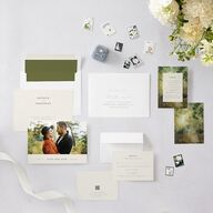 Enchanted Forest Save the Date Cards Dark Camo Signature smooth Blank No Standard