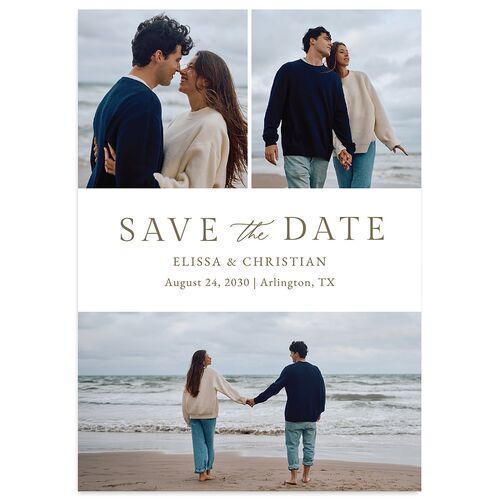 Elegant Images Save the Date Cards Pure White Signature smooth Blank No Standard