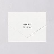 Elegant Minimalist All-in-One Wedding Invitations Pure White Signature Light Both Recipient and Return Addresses No