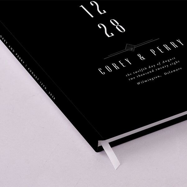 Diamond Deco Wedding Guest Book Licorice