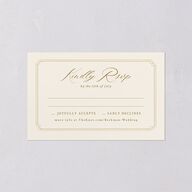 Antique Botanical Garland All-in-One Wedding Invitations Champagne Signature Light Both Recipient and Return Addresses No