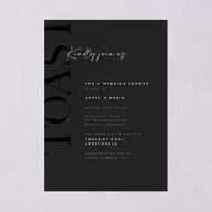 Modern Vow Bridal Shower Invitations Charcoal Signature Blank Standard