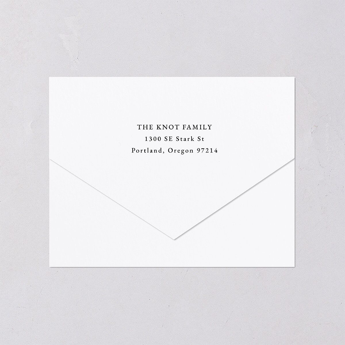 Upload Your Own Design Portrait Photo All-in-One Wedding Invitations Pure White Signature Light Both Recipient and Return Addresses No