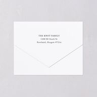 Upload Your Own Design Portrait Photo All-in-One Wedding Invitations Pure White Signature Light Both Recipient and Return Addresses No