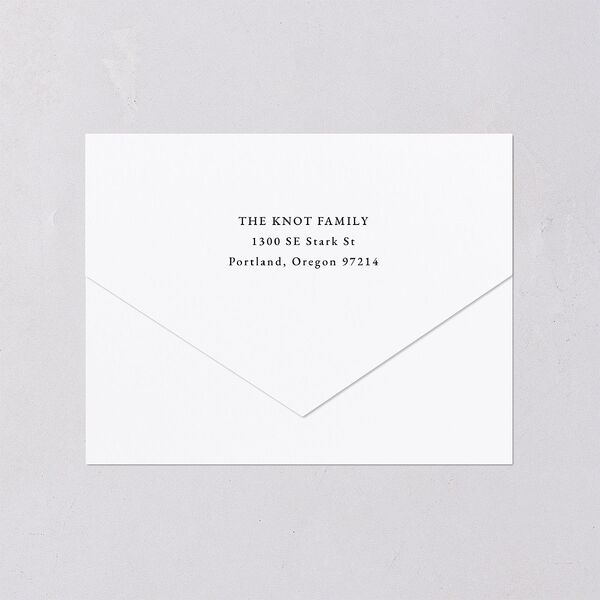 Upload Your Own Design Portrait Photo All-in-One Wedding Invitations Pure White Signature Light Both Recipient and Return Addresses No