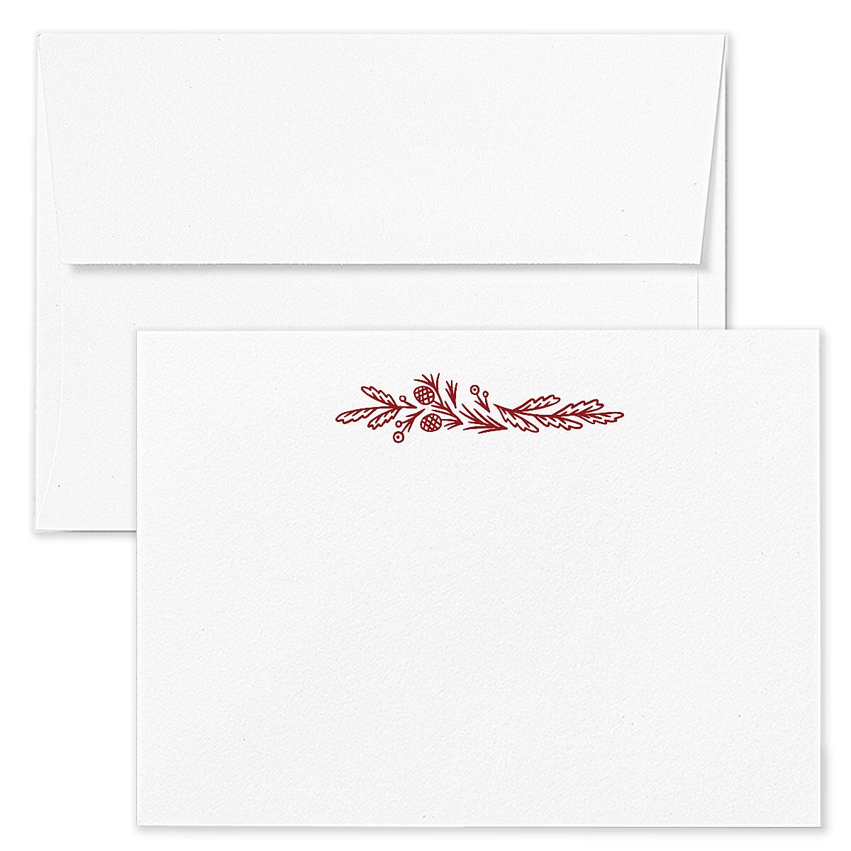Pinecone Frame Holiday Card Envelopes
