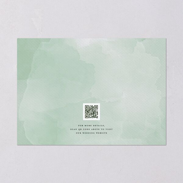Shining Greenery Save the Date Cards Gold Off-White Signature smooth Blank No Standard