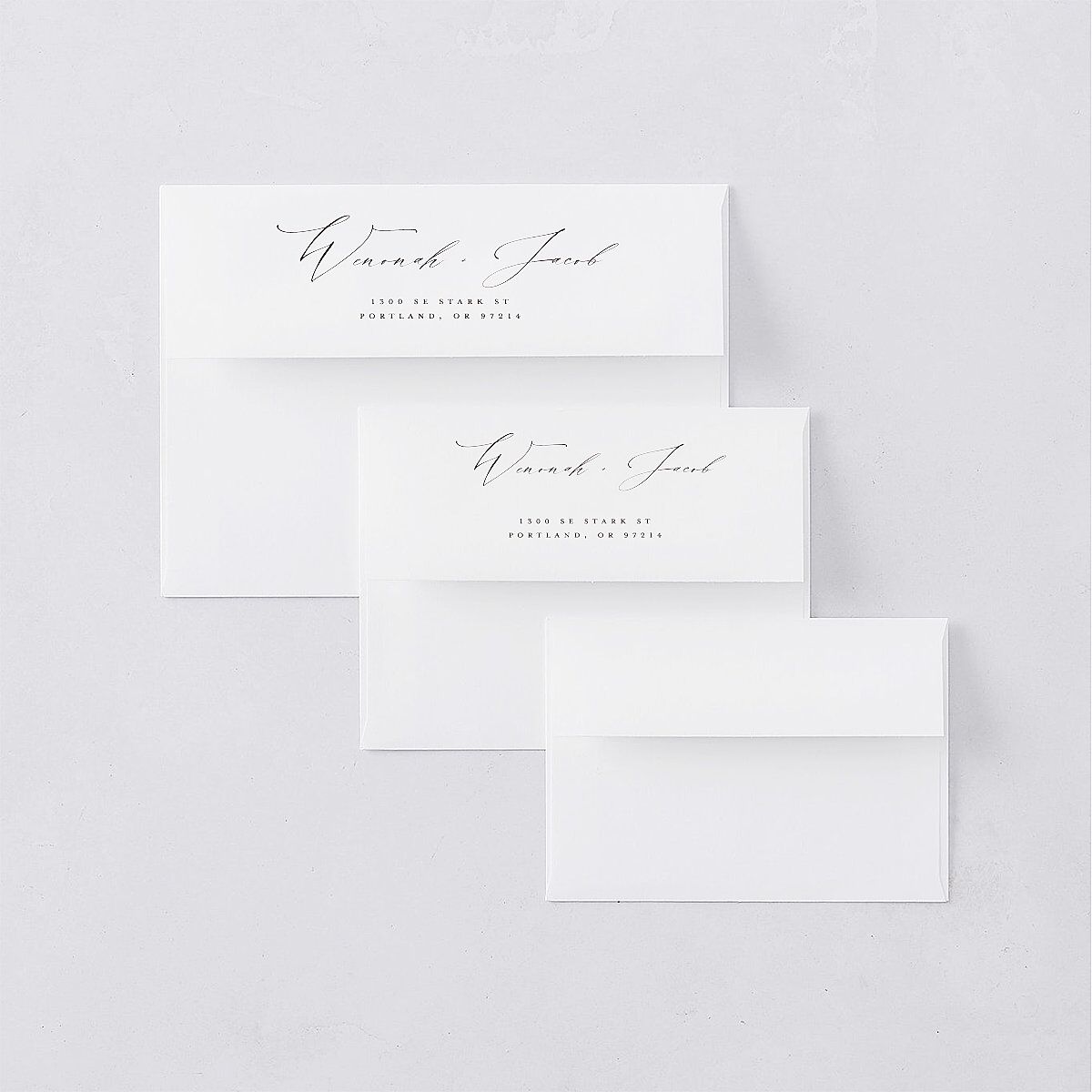 Western Valley Response Card Envelopes White Tan Return Address Signature Standard