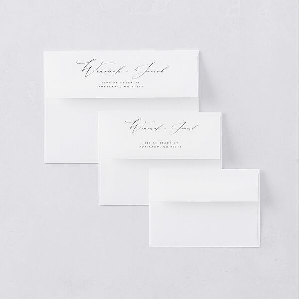 Western Valley Response Card Envelopes White Tan Return Address Signature Standard