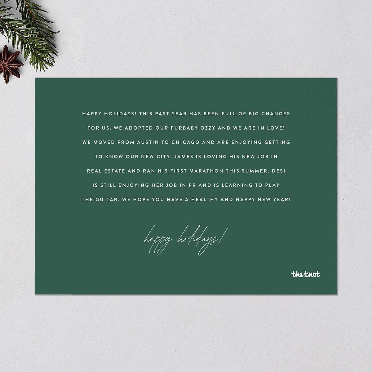Brushstroke Holiday Holiday Cards Deep Lake Signature Blank Standard Landscape