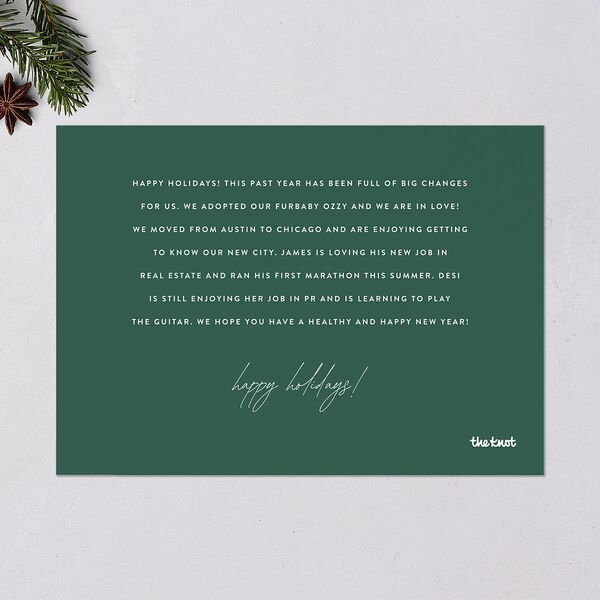 Brushstroke Holiday Holiday Cards Deep Lake Signature Blank Standard Landscape