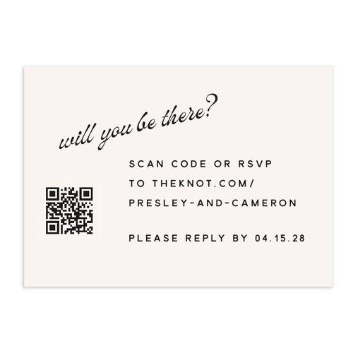 Cabana Stripes QR Code RSVP Cards Sand Signature