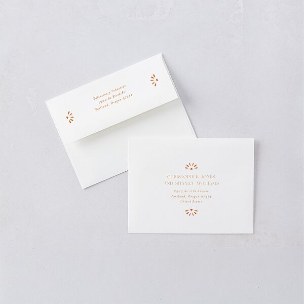 Hacienda Elegante Thank You Cards Gold Cinnamon