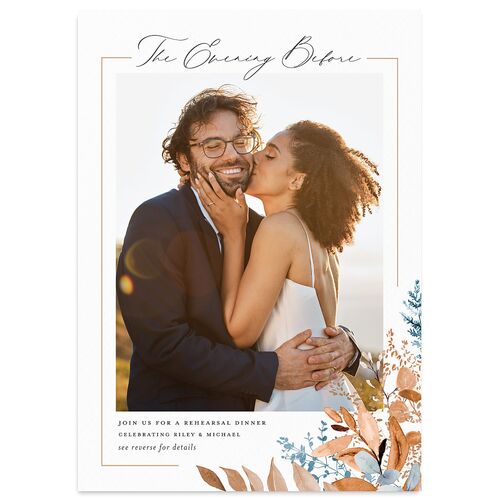 Gorgeous Greenery Rehearsal Dinner Invitations Tan Signature Blank Standard