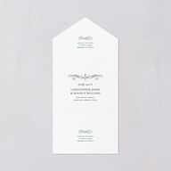 Antique Fairytale All-in-One Wedding Invitations Dark Emerald Signature Light Both Recipient and Return Addresses No