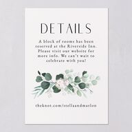 Timeless Hoop Wedding Enclosure Cards Gold Pure White Signature Standard
