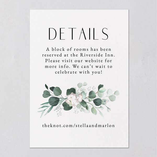 Timeless Hoop Wedding Enclosure Cards Gold Pure White Signature Standard