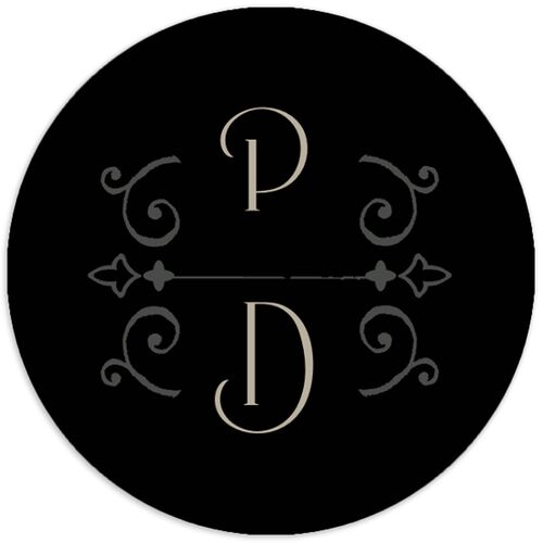 Gothic Gate Wedding Stickers Licorice Circle