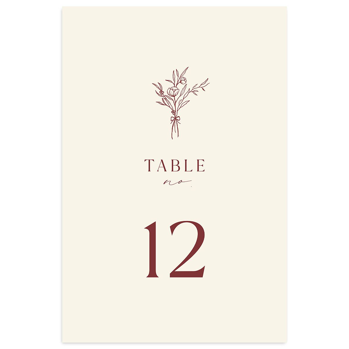 Simple Boho Flowers Table Numbers