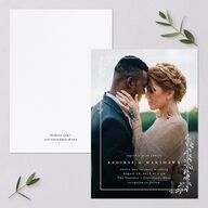 Dainty Frame Wedding Invitations Pure White Signature Blank No