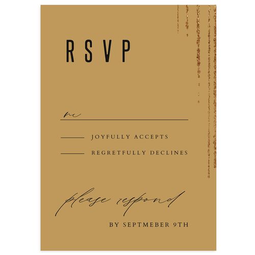 Classic Cascade Wedding Response Cards Navy Signature Standard