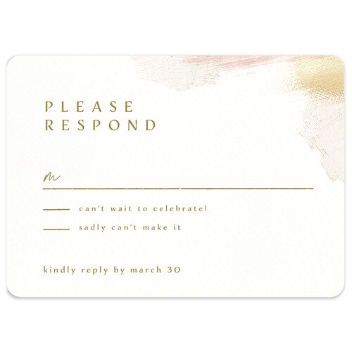 Minimal Brush Wedding Response Cards Dijon Signature Rounded