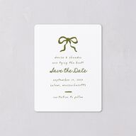 Dainty Bow Save The Date Magnets Peridot Magnet Paper