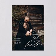 Til Death Save the Date Cards Licorice Signature smooth Blank No