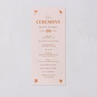 Beach Party Wedding Programs Pink Cotton Signature