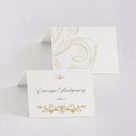 Vintage Regency Monogram Frame Place Cards Pure White Signature