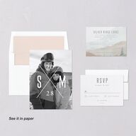 Painted Mountains Digital Save the Date Cards Eucalyptus Dusty Blue Lets Celebrate Standard