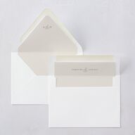 Elegant Photo Monogram Euro Envelope Liners Pure White Luxe