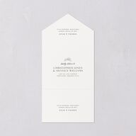 Elegant Garland Crest All-in-One Wedding Invitations Dark Camo Signature Light Both Recipient and Return Addresses No