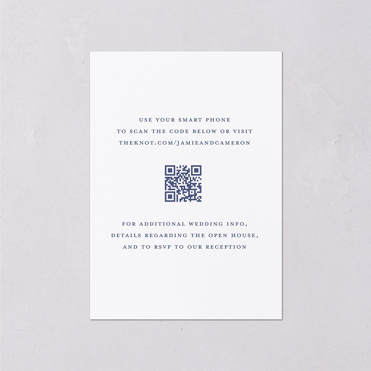 Church Stained Glass Wedding Event Detail Cards Moody Blue Signature Standard