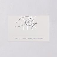 Overlay All-in-One Wedding Invitations Dark Navy Signature Light Both Recipient and Return Addresses No