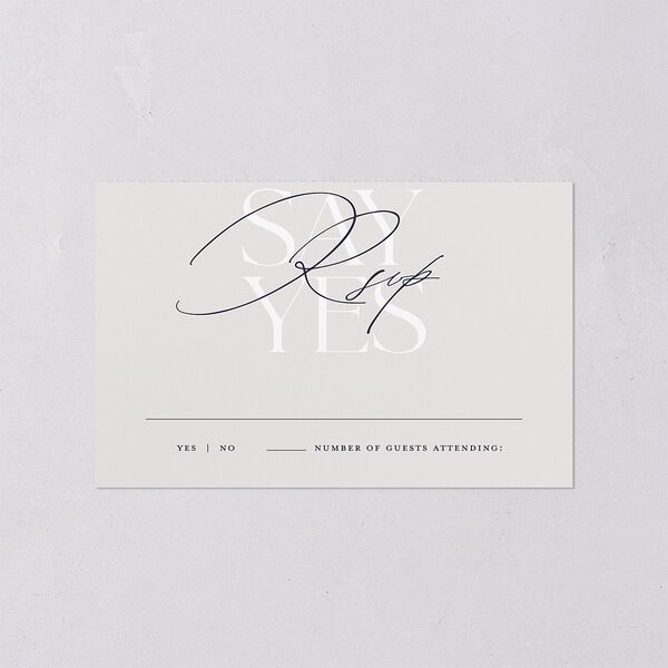 Overlay All-in-One Wedding Invitations Dark Navy Signature Light Both Recipient and Return Addresses No