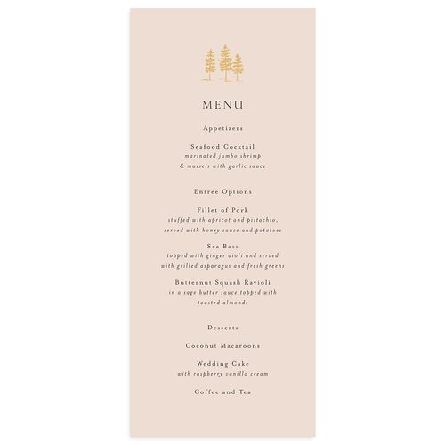 Aspen Menus Gold Deep Bronze Signature
