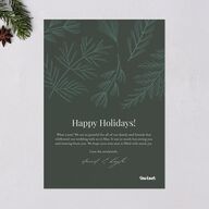 Our Merriest Year Holiday Cards Hunter Green Signature Blank Standard Portrait