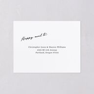 Vintage Film All-in-One Wedding Invitations Sand Signature Light Both Recipient and Return Addresses No