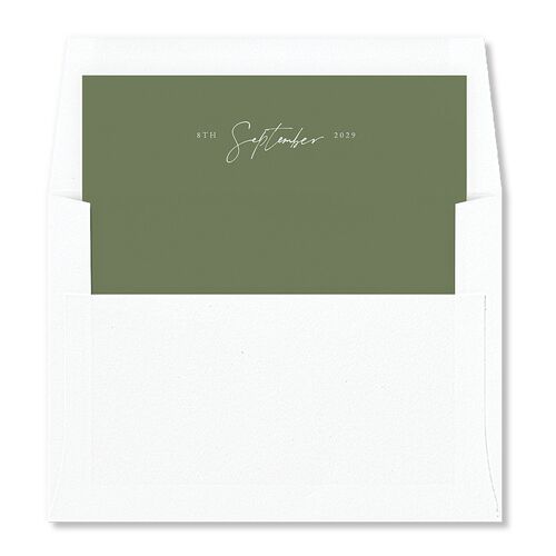 Simple Modern Photo QR Envelope Liners Scottish Green Standard