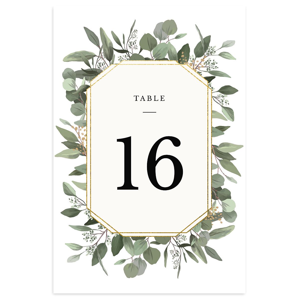 Eucalyptus Frame Table Numbers