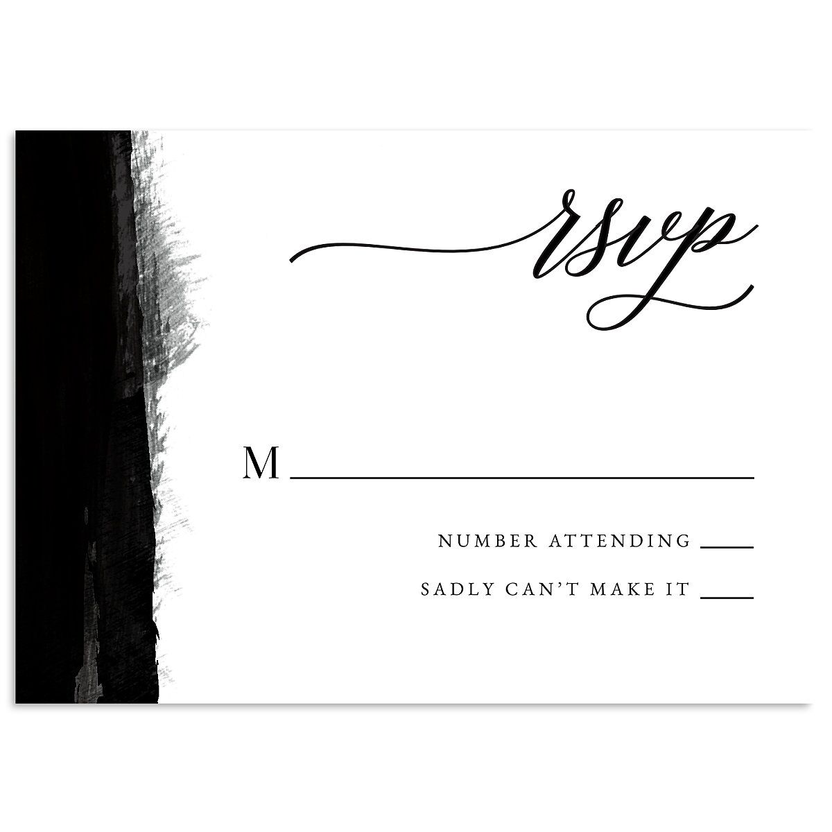 Painted Minimal Wedding Response Cards