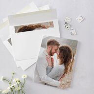 Ethereal Floral Save The Date Cards Sheer Lilac Signature smooth Blank No Standard